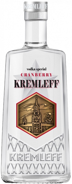 Водка Кремлефф Клюква (Kremleff Cranberry) 0,5л Крепость 40%
