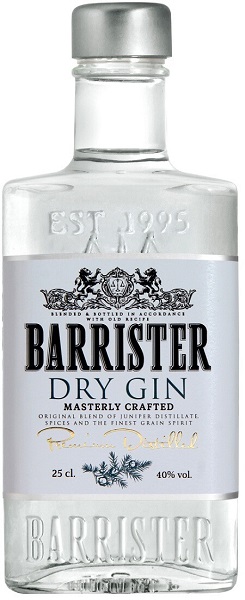 Джин Барристер Драй (Barrister Dry Gin) 0,25л Крепость 40%