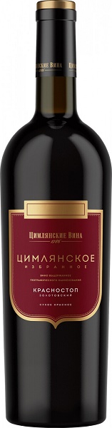 Вино Цимлянское Избранное Красностоп Золотовский (Tsimlyanskoe Izbrannoe) красное сухое 0,75л 12,5%