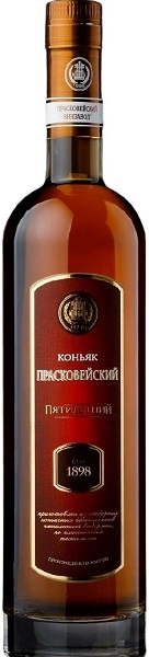 Коньяк Прасковейский Пять Звездочек (Praskoveysky Five Stars) 5 лет 0,5л 40% (бутылка Арина).