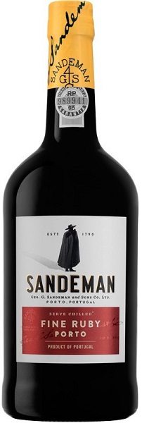 Вино ликерное Портвейн Сандеман Файн Руби Порто (Sandeman) красное сладкое 0,75 Крепость 19,5%