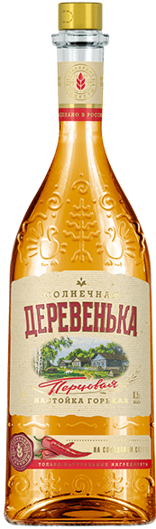 Настойка Деревенька Солнечная Перцовая (Tincture Derevenka Solnechnaya Pepper) горькая 0,5л 40%