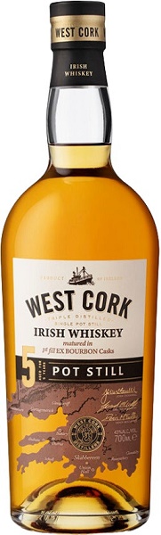 Виски Вест Корк Сингл Пот Стилл (West Cork Single Pot Still) 5 лет 0,7л Крепость 43% 