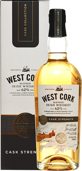 Виски Вест Корк Каск Стренг (West Cork Cask Strength) 0,7л Крепость 62% в подарочной коробке