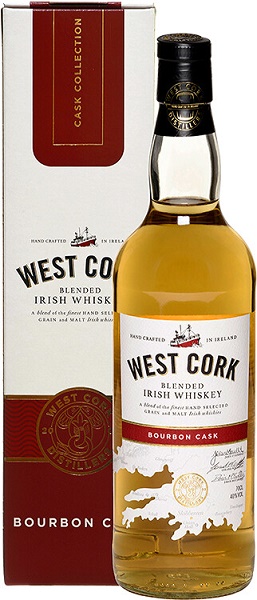 Виски Вест Корк Бурбон Каск (West Cork Bourbon Cask) 3 года 0,7л Крепость 40% в подарочной коробке