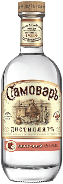 Водка Самоваръ Яблочный (Vodka Samovar Yablochnyj) 0,5л Крепость 40%