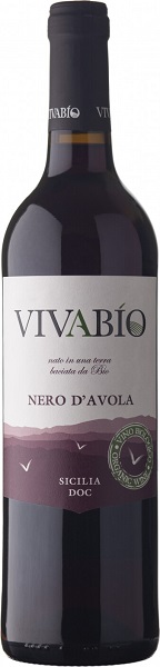 Вино ВиваБио Неро д'Авола (VivaBio Nero d'Avola) красное сухое 0,75л Крепость 14%