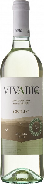 Вино ВиваБио Грилло (VivaBio Grillo) белое сухое 0,75л Крепость 13%