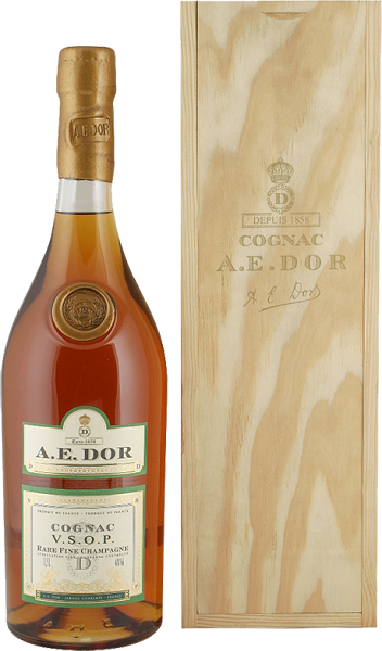 Коньяк А.Е.Дор Рар Фин Шампань (Cognac A.E. Dor Rare Fine Champagne) VSOP 1,5 л 40% в коробке