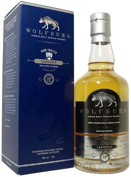 Виски Уолфбёрн Лэнгскип (Wolfburn Langskip) 0,7л Крепость 58% в подарочной коробке