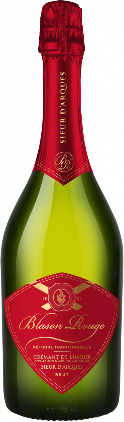 Вино игристое Бласон Руж Креман де Лиму (Blason Rouge) белое брют 0,75л Крепость 12,5%