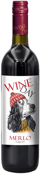 Вино Вайн Дэй Мерло (Wine Day Merlot) ординарное сортовое красное сухое 0,75л Крепость 12%