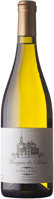 Вино Маркиз де Блан (Marquis de Blanc) белое полусладкое 0,75л Крепость 10,5%