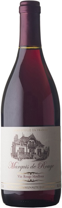 Вино Маркиз де Руж (Marquis de Rouge) красное полусладкое 0,75л Крепость 10,5%