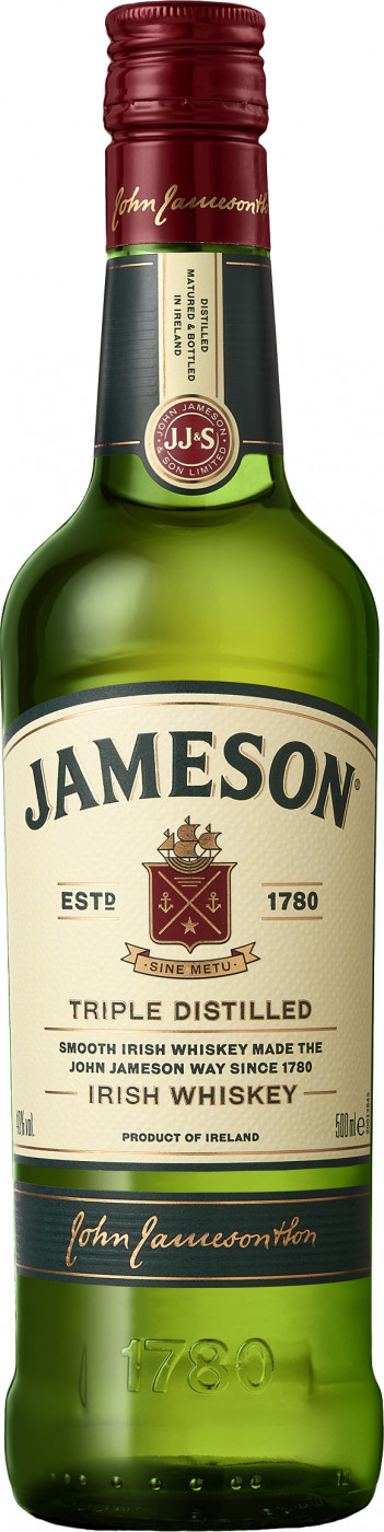 Виски Джемесон (Whiskey Jameson) купажированный 0,5 л Крепость 40% 