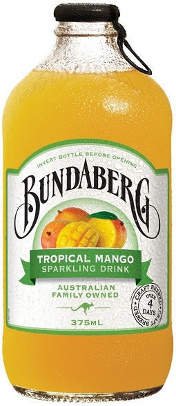 Лимонад Бандаберг Тропический манго (Bundaberg Tropical Mango) 375 мл стеклянная бутылка