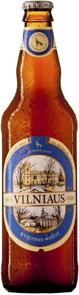 Пиво Вильнюс Пшеничное (Beer Vilniaus Wheat) нефильтрованное светлое 0,5л Крепость 5%