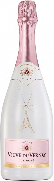 Вино игристое Вев де Вернэ Айс Розе (Veuve du Vernay) розовое полусладкое 0,75л Крепость 11%
