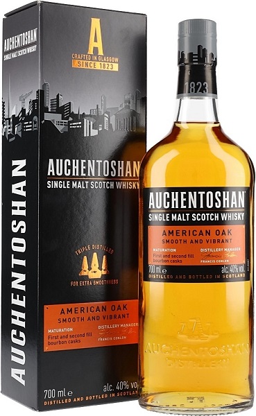 Виски Акентошан Американ Оак (Auchentoshan American Oak) 0,7л 40% в подарочной коробке