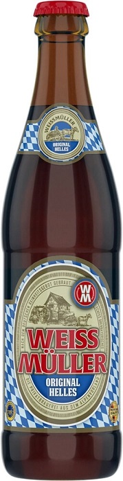 Пиво ВайсМюллер Ориджинал Хеллес (WeissMuller Original Helles) светлое 0,5л Крепость 5,3%