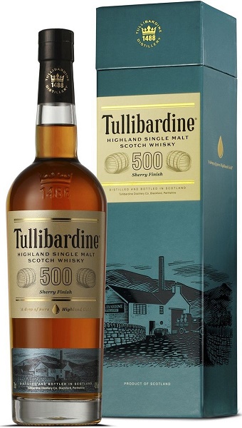 Виски Туллибардин 500 Шерри Финиш (Tullibardine 500 Sherry Finish) 0,7л 43% в подарочной коробке