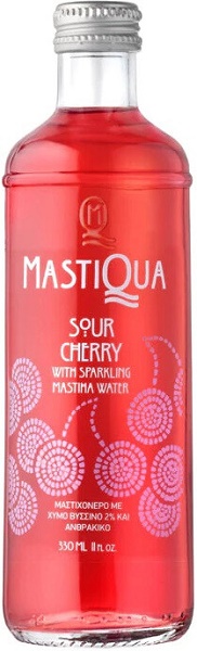Лимонад Мастика Кислая Вишня (Mastiqua Sour Cherry Lemonad) газированный 0.33 л стеклянная бутылка