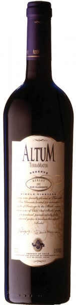 Вино ТерраМатер Альтум Мерло (TerraMater Altum) красное сухое 0,75л Крепость 13%