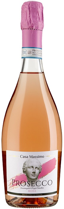 Вино игристое Каза Массимо Просекко Розе (Casa Massimo Prosecco) розовое брют 0,75л 11%