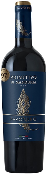 Вино Паво Неро Примитиво ди Мандурия (Pavo Nero Primitivo di Manduria) красное полусухое 0,75л 14,5%