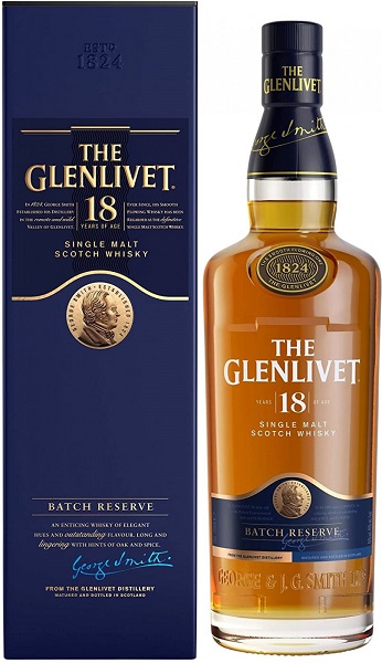 Виски Гленливет (Whiskey The Glenlivet) 18 лет 0,7л Крепость 40% в подарочной коробке