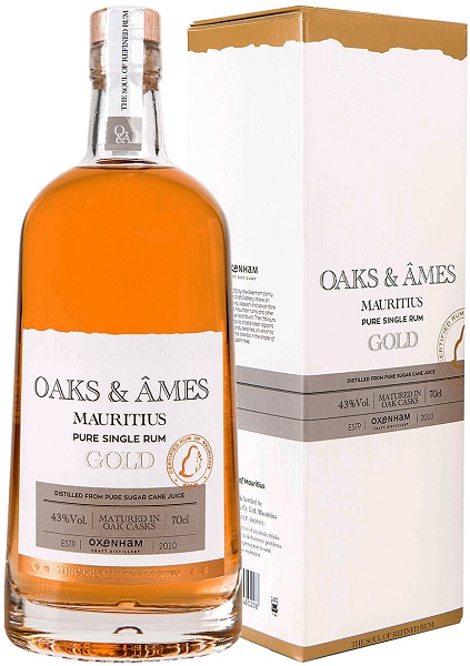 Ром Оакс энд Эймс Пьюэ Сингл Голд (Oaks & Ames Pure Single Gold) 0,7л 43% в подарочной коробке