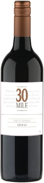 Вино 30 Майл Шираз (Wine 30 Mile Shiraz) красное сухое 0,75л Крепость 14,5%