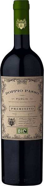 Вино Доппио Пассо Примитиво БИО (Doppio Passo Primitivo Bio) красное полусухое 0,75л Крепость 13%