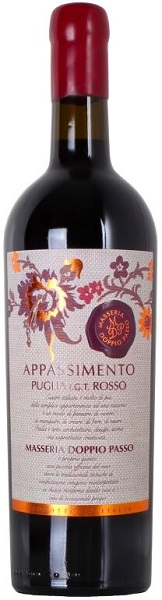 Вино Массерия Доппио Пассо Аппассименто  Россо (Doppio Passo) красное полусладкое 0,75л 14,5%