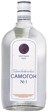Самогон Прасковейский № 1 (Praskoveysky Samogon № 1) виноградный 0,5л Крепость 40% фляга.