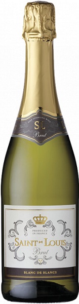 Вино игристое Сэн-Луи Блан де Блан (Saint-Louis Blanc de Blancs) белое брют 0,75л Крепость 11%