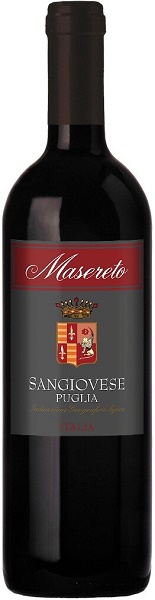 Вино Мазерето Санджовезе (Masereto Sangiovese) красное сухое 0,75л Крепость 12%