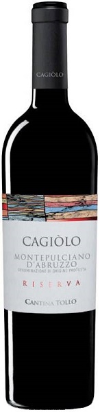 Вино Каджиоло Монтепульчано д'Абруццо Ризерва (Cagiolo Montepulciano) красное сухое 0,75л 14,5%