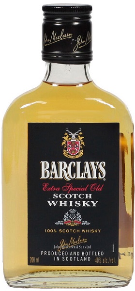 Виски Барклайс (Whiskey Barclays) купажированный 200мл Крепость 40%