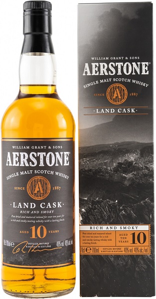 Виски Аэрстоун Лэнд Каск 10 лет (Aerstone Land Cask 10 Years) 0,7л 40% в подарочной коробке