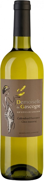 Вино Домен де Менар Мадмуазель де Гасконь Коломбар-Совиньон-Гро Мансенг белое сухое 0,75л 11%