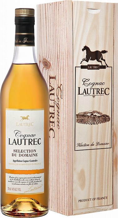 Коньяк Лотрек Селексьон дю Домен (Lautrec Selection du Domain) 3 года 0,7л 40% в деревянной коробке