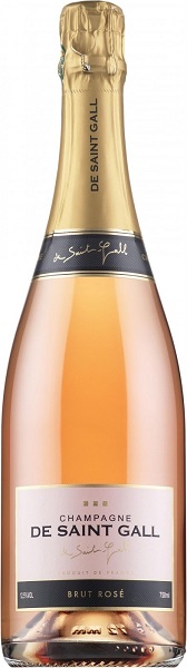 Шампанское Де Сен Галль Брют Розе (De Saint Gall) розовое брют 0,75л Крепость 12.5%.