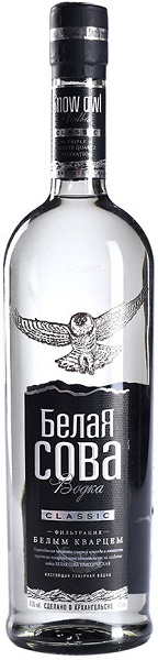 Водка Белая Сова Классическая (Vodka White Owl Classical) 0,7л Крепость 40%