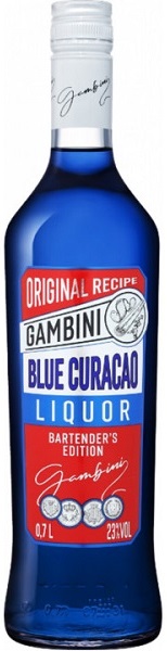 Ликер Гамбини Блю Кюрасао (Gambini Blue Curacao) десертный 0,7л Крепость 23%