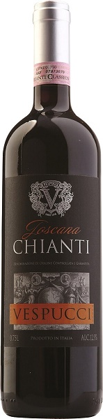 Вино Веспуччи Кьянти (Vespucci Chianti) DOCG красное сухое 0,75л Крепость 12,5%
