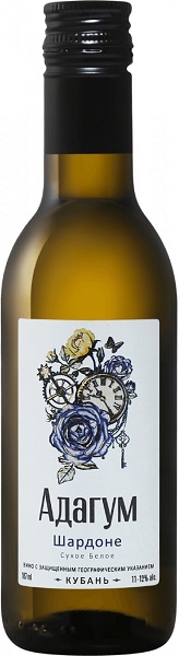 Вино Адагум Шардоне (Adagum Chardonnay) белое сухое 0,187л Крепость 12%