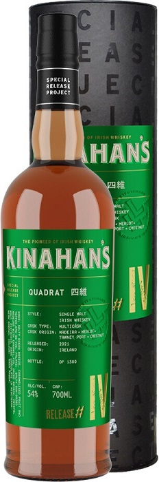 Виски Кинахан'с Квадрат № IV (Kinahan's Quadrat № IV) 0,7л Крепость 54% в тубе