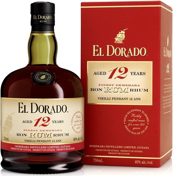 Ром Эль Дорадо 12 лет (El Dorado 12 Years) 0,7л Крепость 40% в подарочной коробке