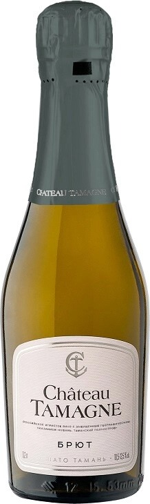 Вино игристое Шато Тамань (Chateau Tamagne) белое брют 200мл Крепость 10%